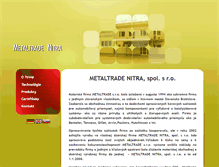 Tablet Screenshot of metaltradenitra.sk